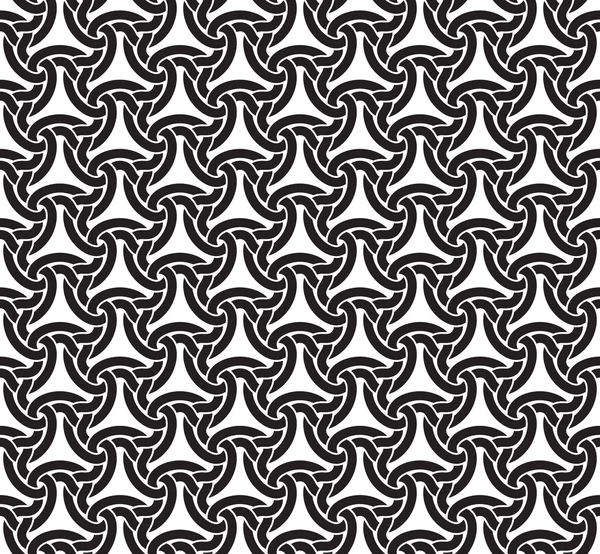Seamless pattern of intersecting lines knots — 스톡 벡터