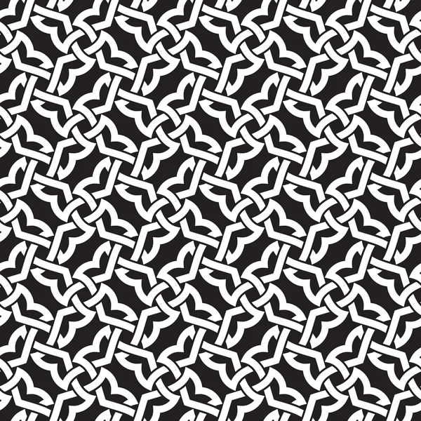 Seamless pattern of intersecting geometric shapes — ストックベクタ