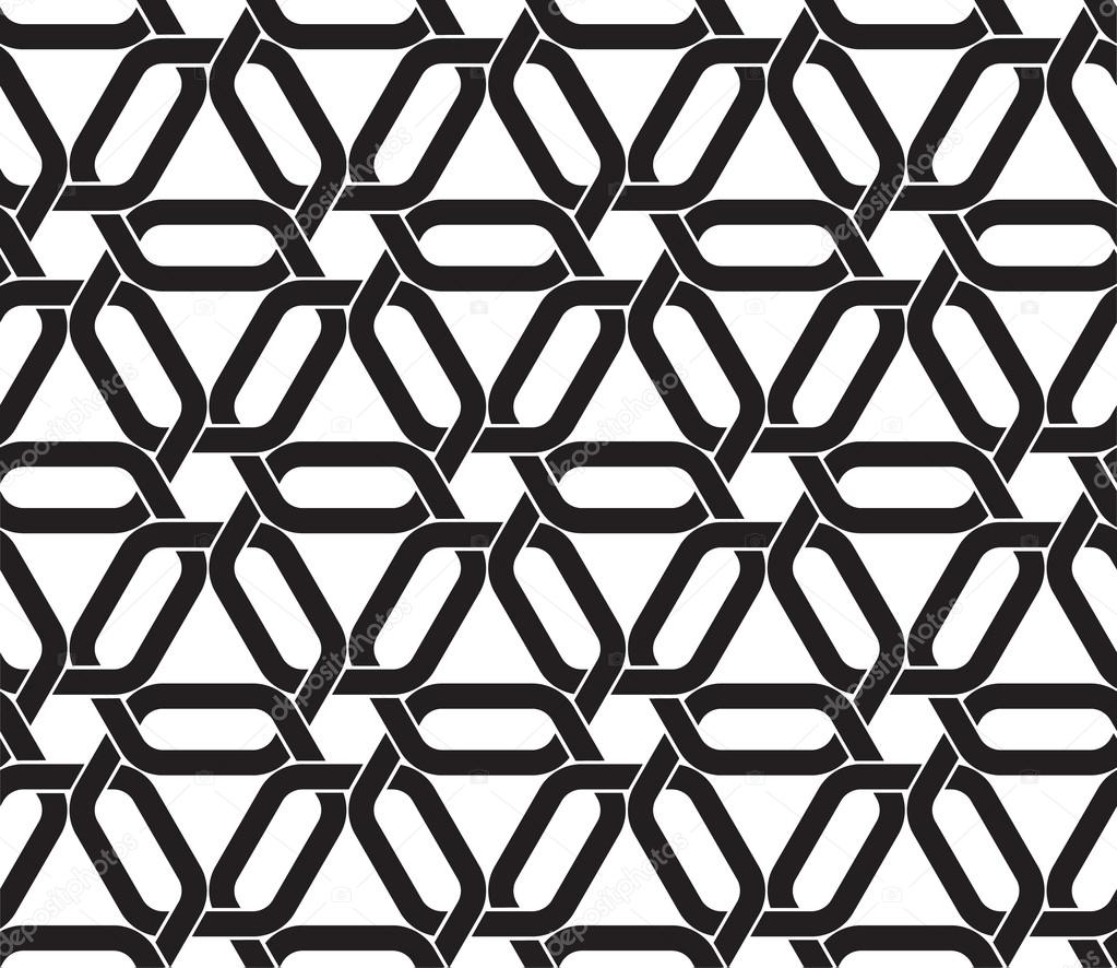 Seamless pattern of intersecting hexagonal links