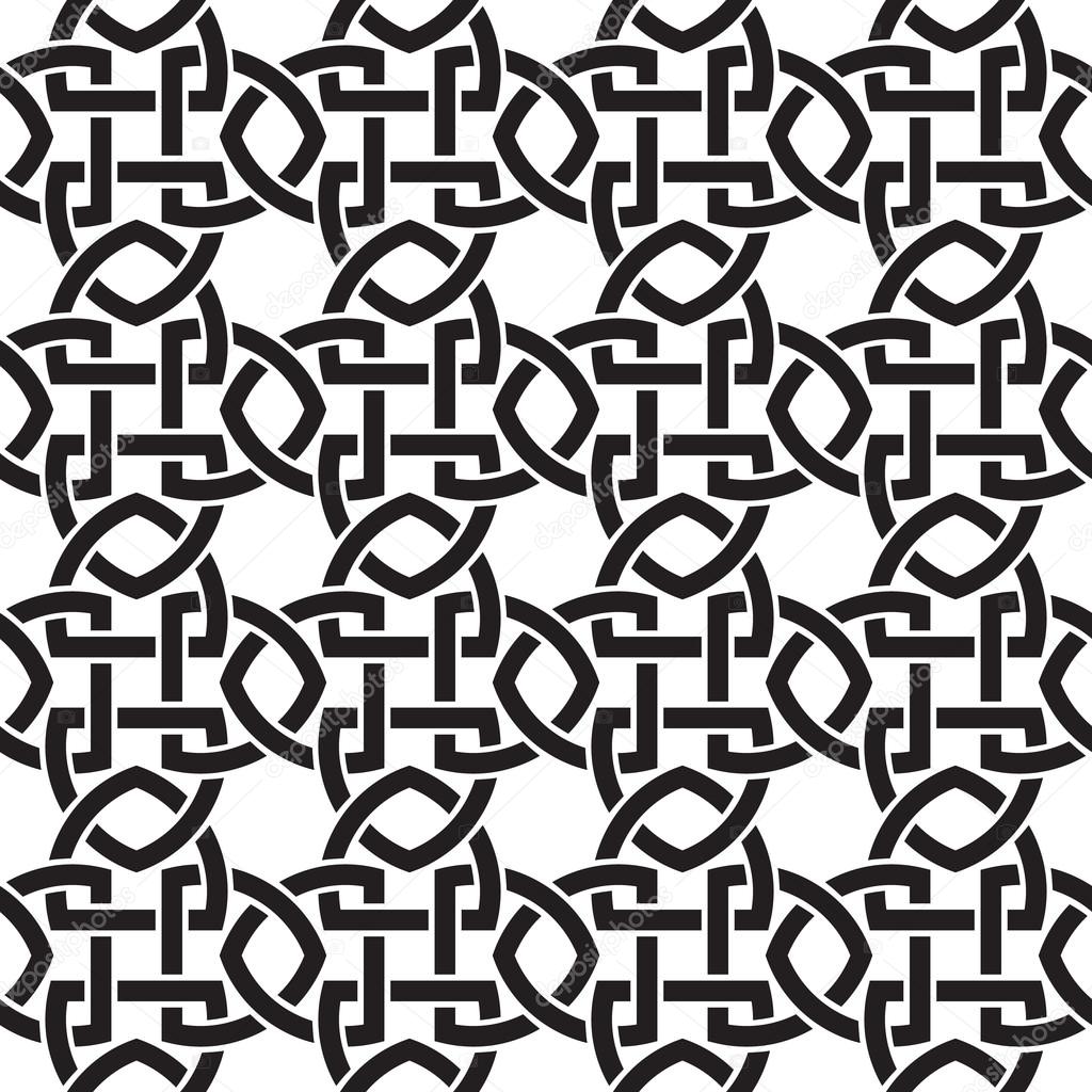 Seamless pattern of intersecting crosswise shields
