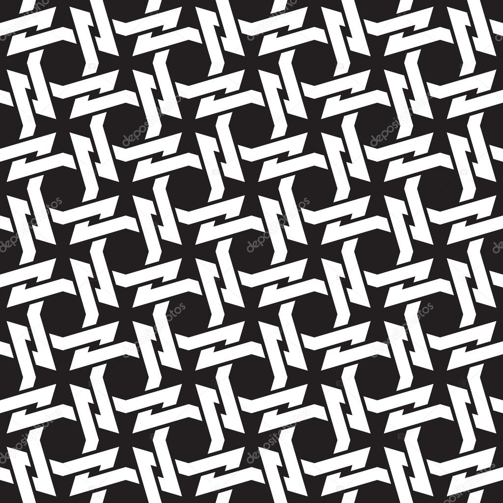 Seamless pattern of intersecting four-point thorns