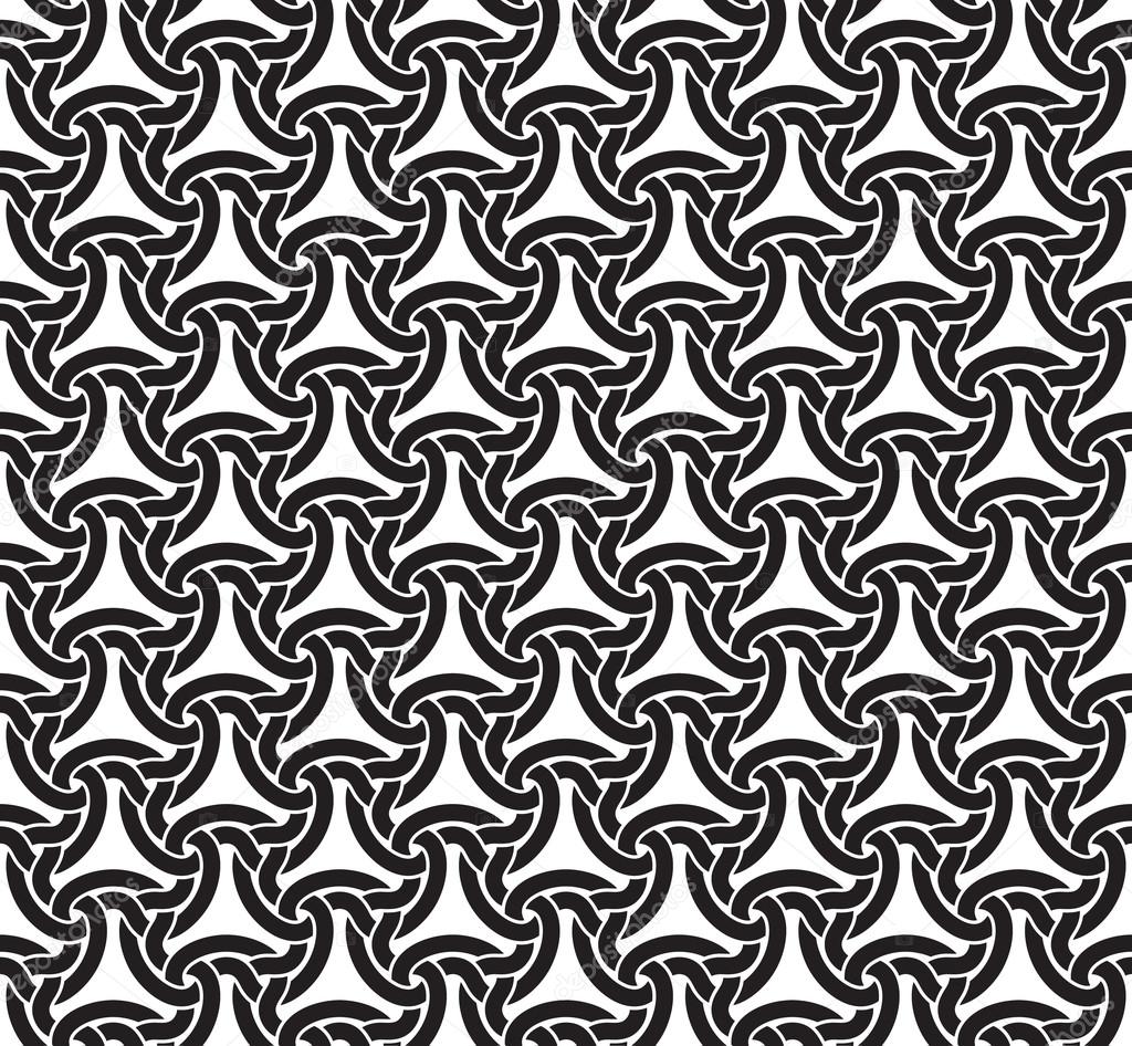 Seamless pattern of intersecting lines knots