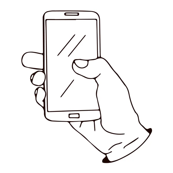Smartphone στο χέρι — Διανυσματικό Αρχείο