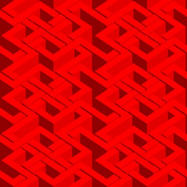 Abstract illusory endless isometric seamless pattern