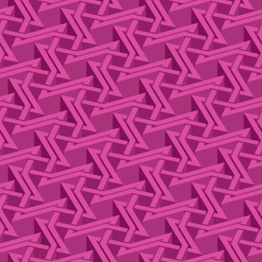 Abstract illusory endless isometric seamless pattern