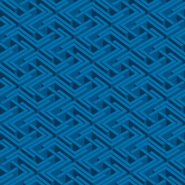 Abstract illusory endless isometric seamless pattern