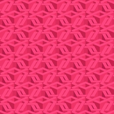 Abstract illusory endless isometric seamless pattern