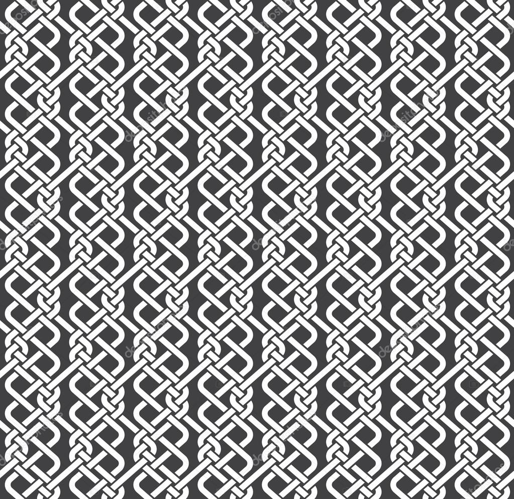 Seamless pattern of braided strips