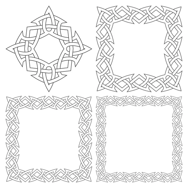 Square decorative elements for design — Stock Vector