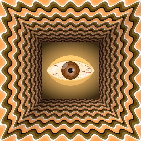 Ojo abstracto al final del túnel — Archivo Imágenes Vectoriales