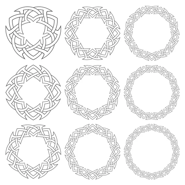 9 つの装飾的なロゴの要素 — ストックベクタ