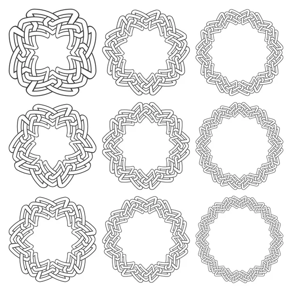 Nueve elementos decorativos logo — Archivo Imágenes Vectoriales