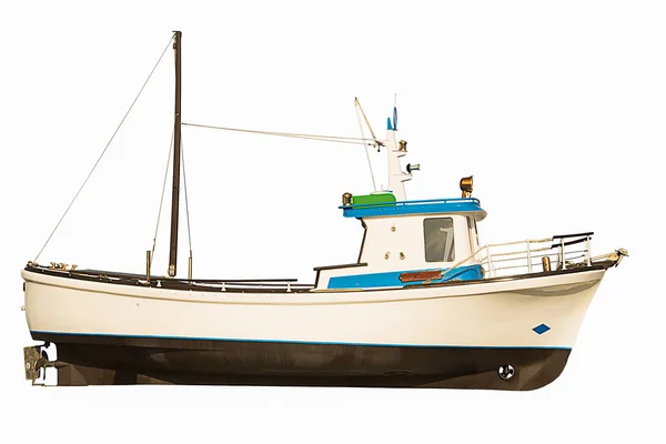 Barco sobre fondo blanco . Imagen de archivo