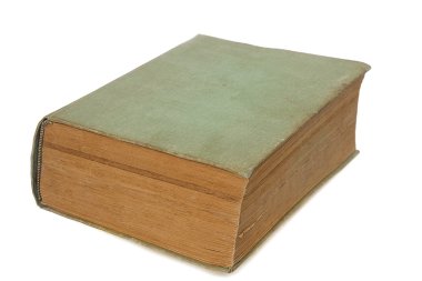 Beyaz arkaplan üzerine eski kitap.