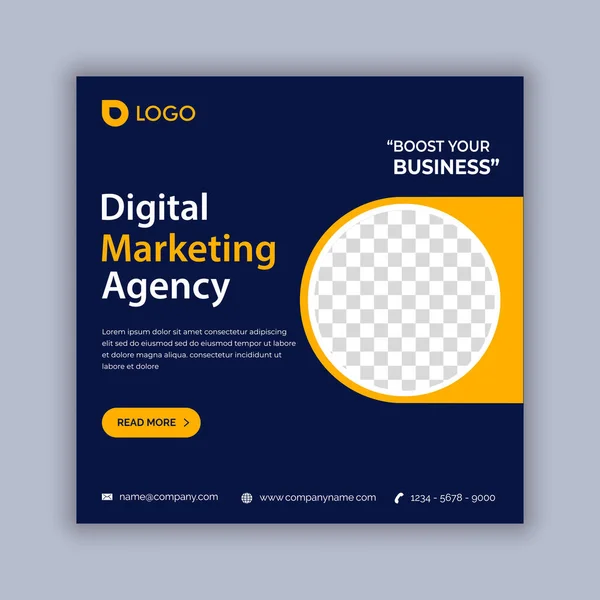 Digital Marketing Social Media Post Business Marketing Flyer Design — стоковый вектор