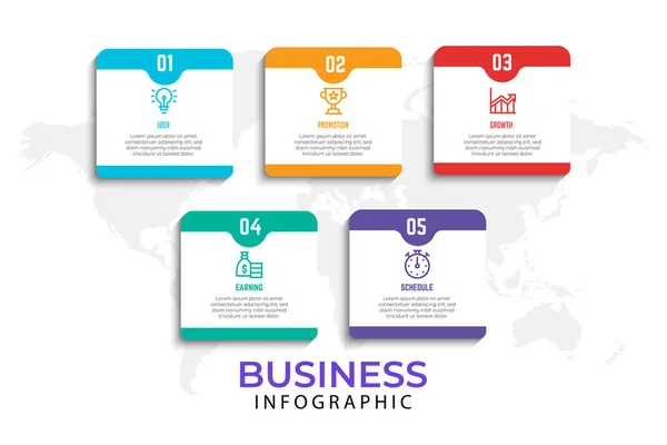 Vector Infographic Elements Your Business Presentations — Stock Vector