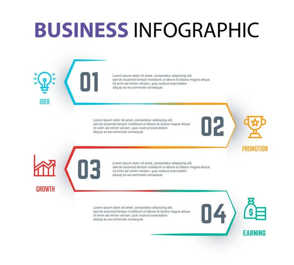 Infografik Vorlage Für Unternehmen Marketing Präsentation Web Mobile App Infografik — Stockvektor