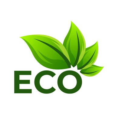 yeşil yaprak logo vektör illüstrasyon tasarımı