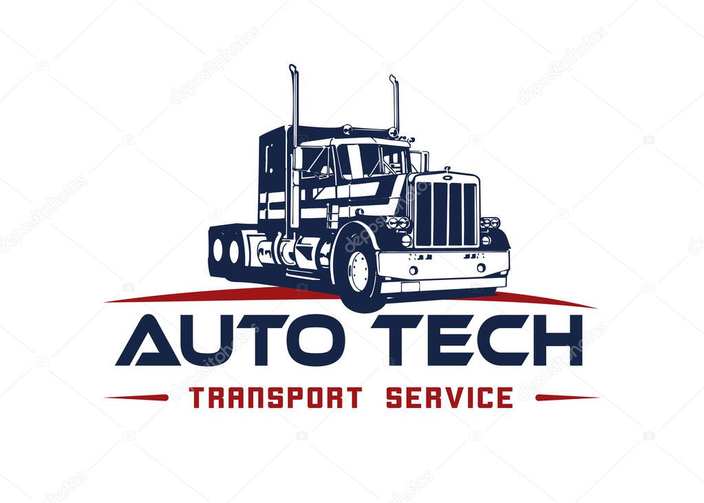 Truck logo design vector template