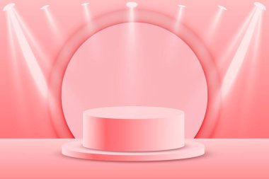 3d canlandırma podyum spot ışığı arkaplanı