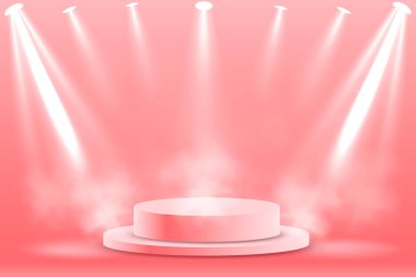 3d canlandırma podyum spot ışığı arkaplanı