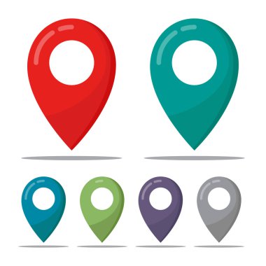 Harita işaretleyici simgesi. vektör illüstrasyonu.