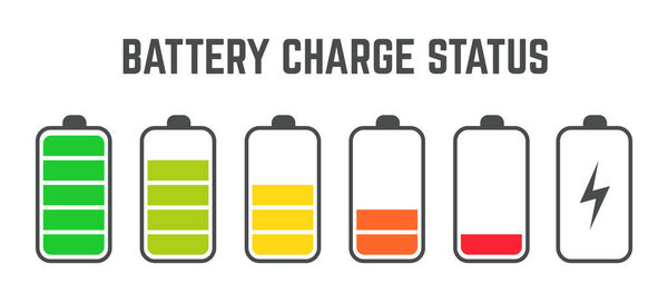 battery charge status level set collection