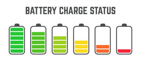 battery charge status level set collection