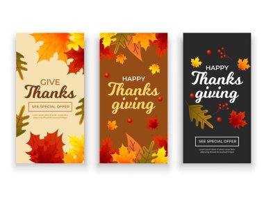 Yaprak ve akçaağaç yaprağıyla sonbahar indirimi afişi. vektör illüstrasyonu