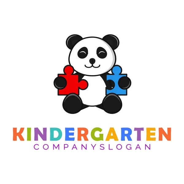 Concepto Del Logotipo Escuela Infantil Del Jardín Infantes — Vector de stock