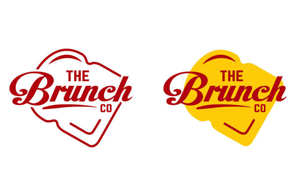 концепция логотипа ресторана бранч