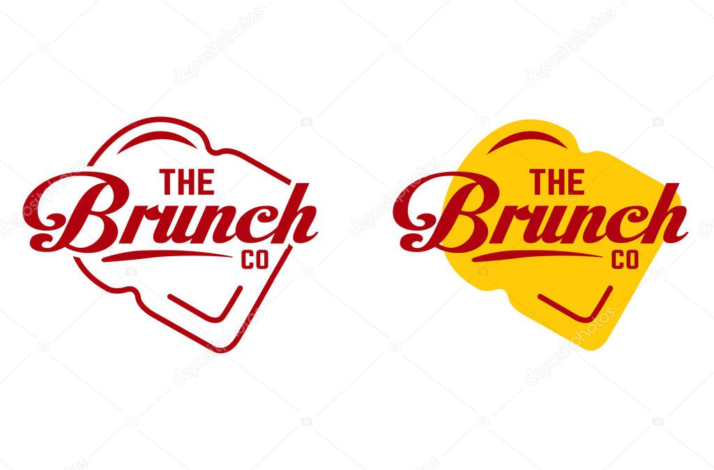 The brunch restaurant logo concept