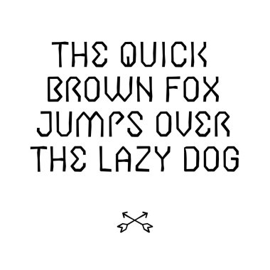 Elle çizilmiş yazı seti