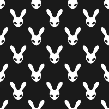 Siyah ve beyaz tavşan deseni