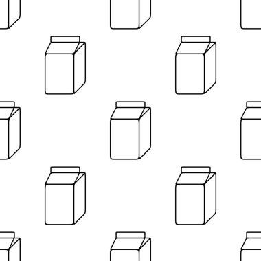 Süt karton seamless modeli siyah beyaz