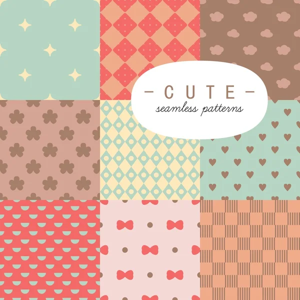 Şirin vintage seamless modeli küme