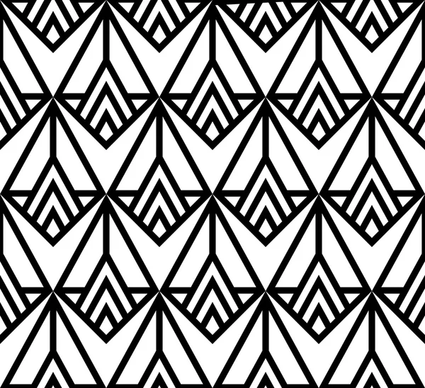 Patrón geométrico sin costura en blanco y negro — Archivo Imágenes Vectoriales