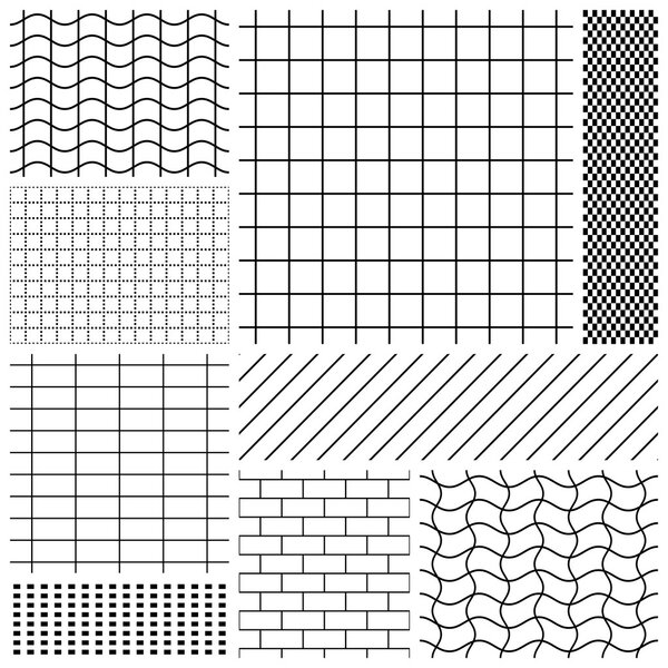 Set of grid patterns