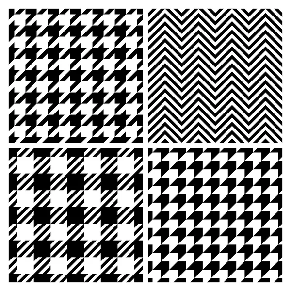 Set of four fashion patterns — Stock Vector