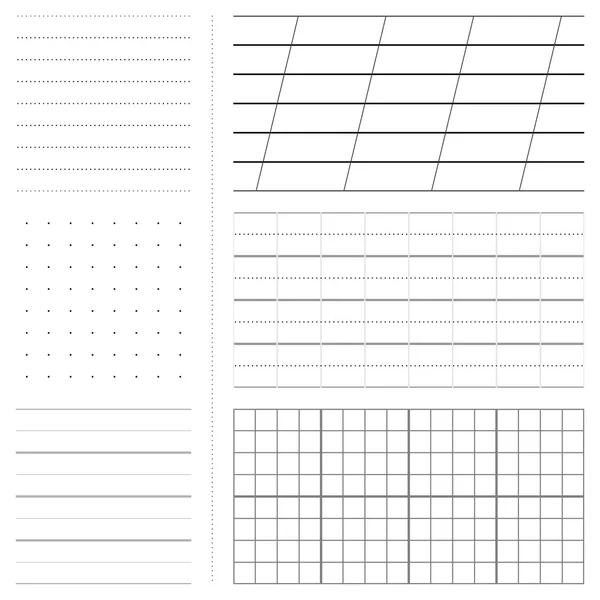 Набор различных шаблонов листов бумаги — стоковый вектор