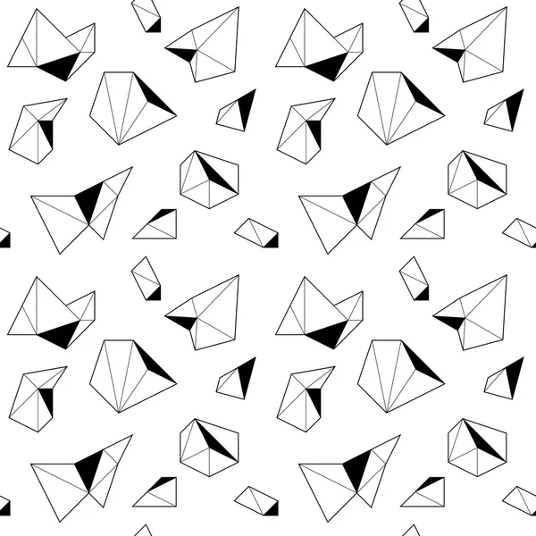 Nahtloses Muster mit polygonalen Formen — Stockvektor