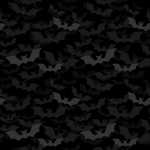 Patrón con murciélagos volando fuera de la oscuridad Ilustraciones de stock libres de derechos