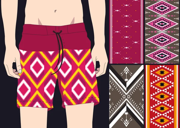 Geometrische ethnische Muster nahtloses Design für Hintergrund, Tapete, Kleidung und Verpackung. — Stockvektor