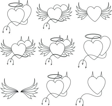 Melek ve şeytan kalpler topluluğu