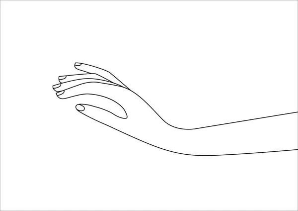 Sierlijke vrouwelijke hand — Stockvector