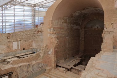 arkeolojik çalışma antik şehir yatay çekim