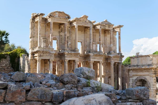 Arquitetura Antiga Biblioteca Grega Éfeso — Fotografia de Stock