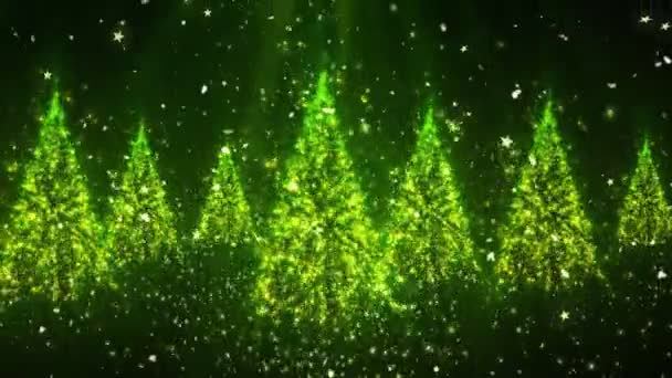 Árvore de Ano Novo de Natal Glitters 1 Fundo Loopable — Vídeo de Stock