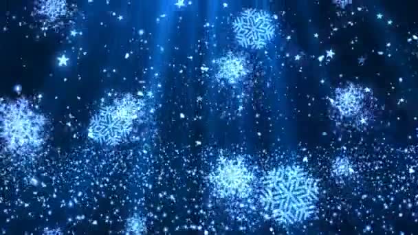 Natal SnowFlakes Glitters 2 Fundo Loopable — Vídeo de Stock