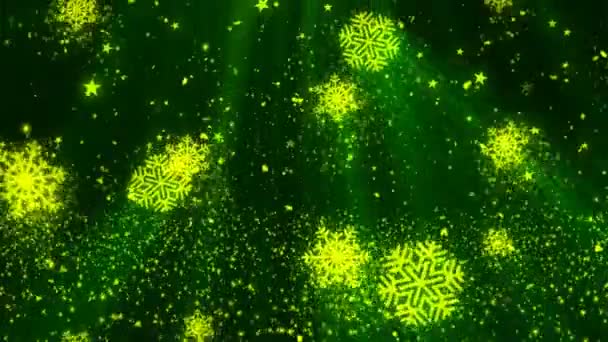 Рождественские снежинки блестит 1 Loopable Background — стоковое видео
